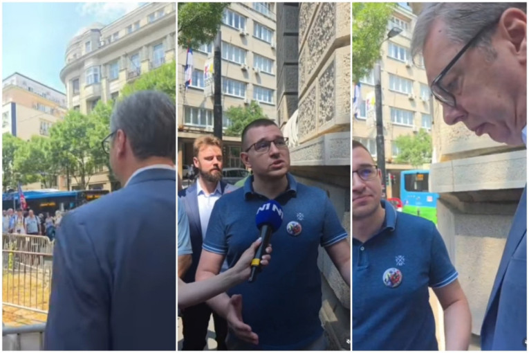 Vučić izašao pred demonstrante: Primio sam njihove zahteve i zajedno sa nadležnima iz grada pripremićemo odgovor